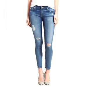 AG Jeans Super Skinny Legging Ankle 27 Regular Blue Jeans